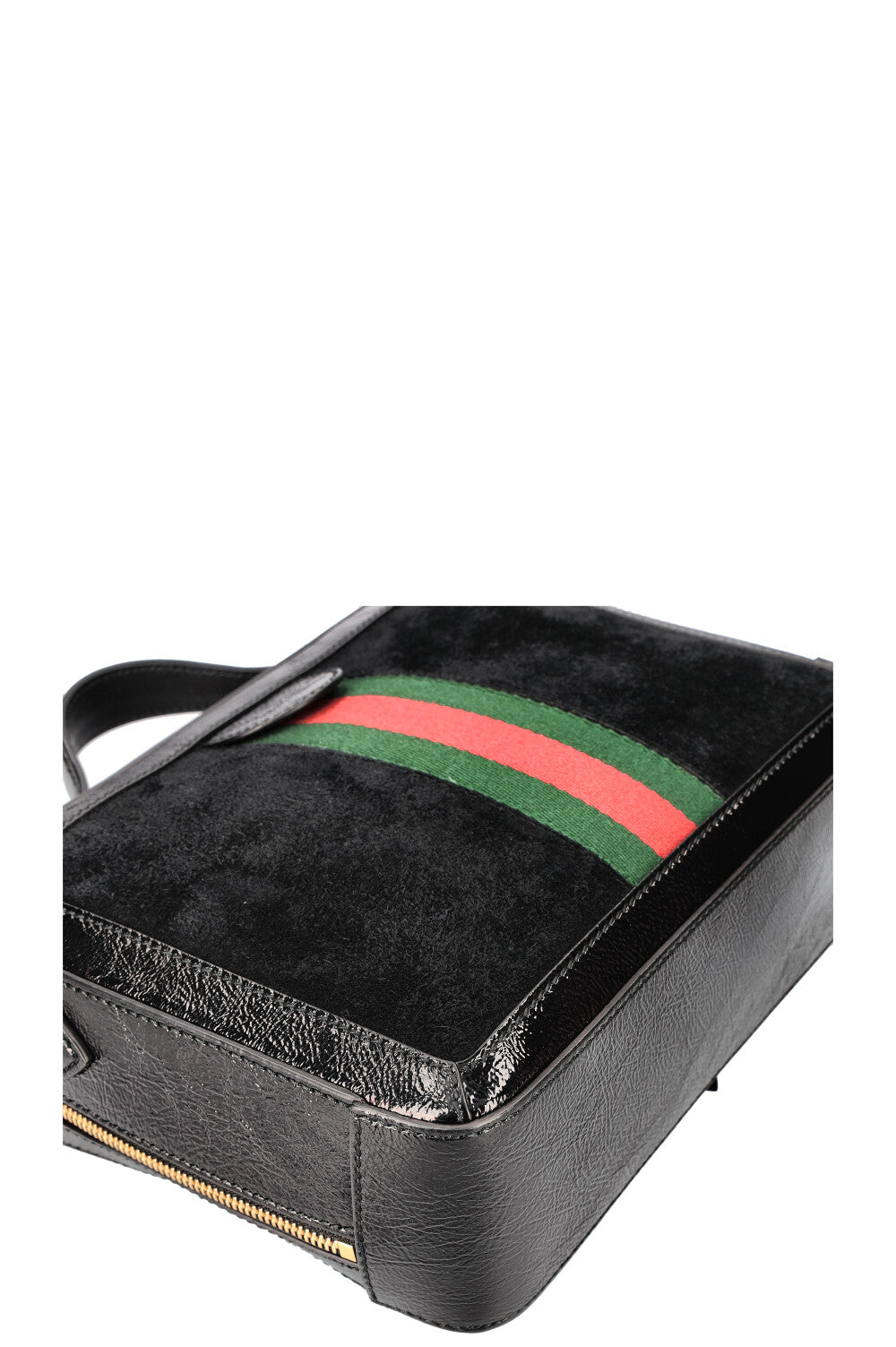 GUCCI Ophidia Zip Around Bag Suede Black