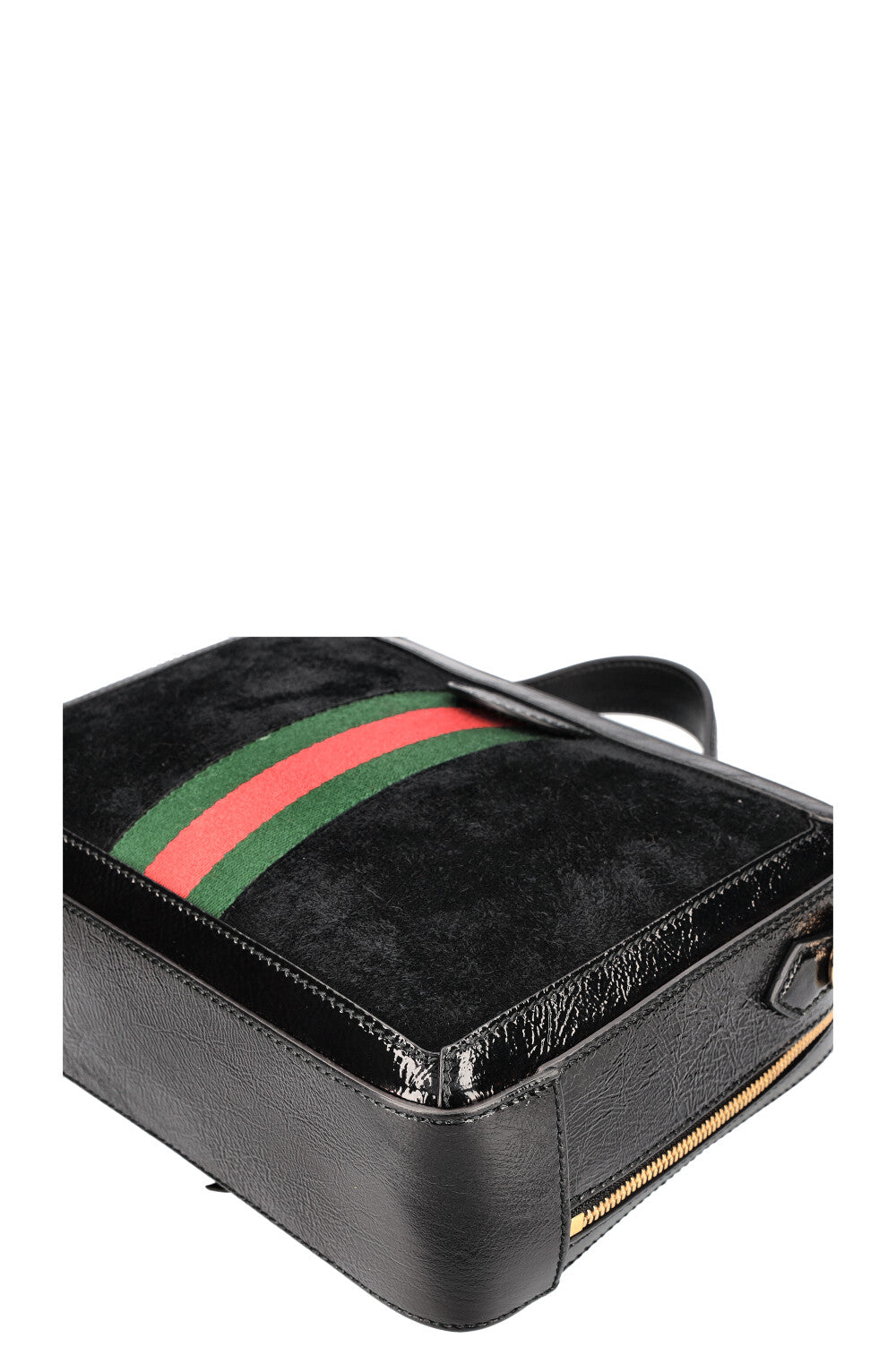 GUCCI Ophidia Zip Around Bag Suede Black