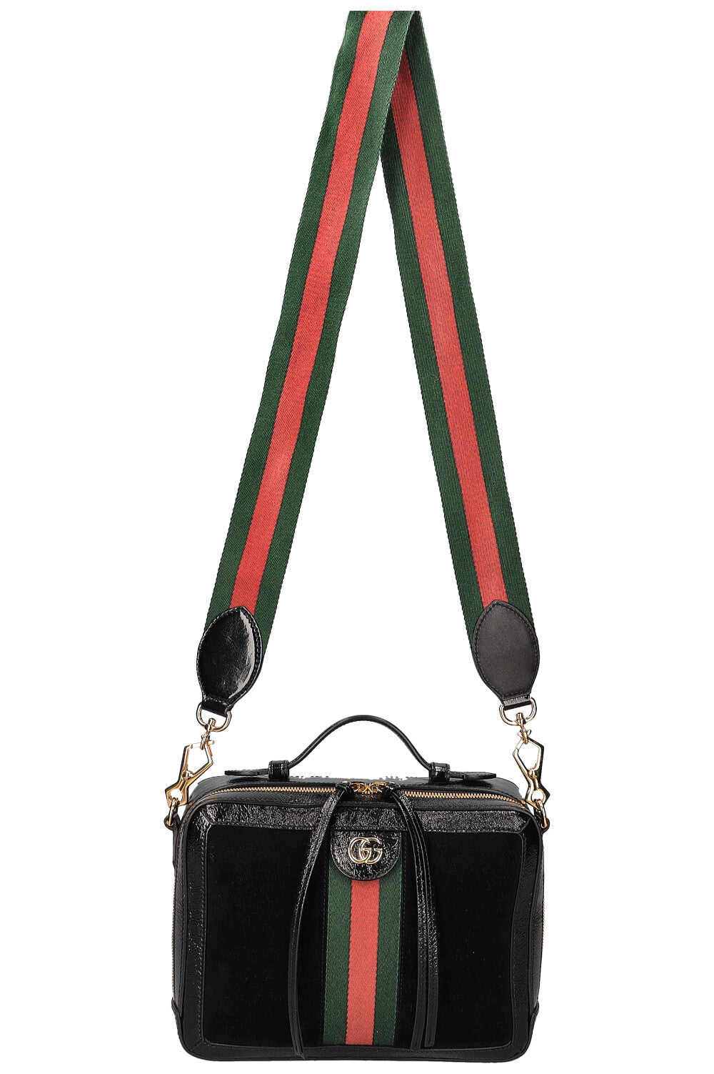 GUCCI Ophidia Zip Around Bag Suede Black