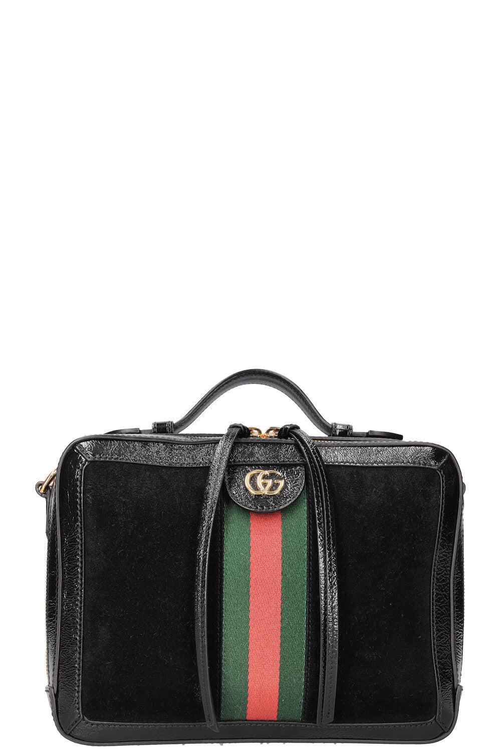 GUCCI Ophidia Zip Around Bag Suede Black