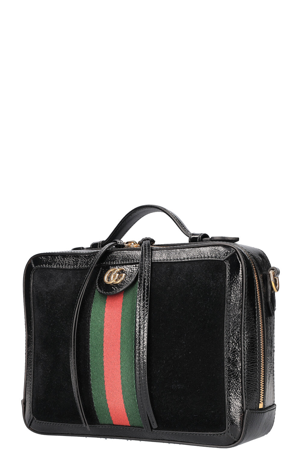 GUCCI Ophidia Zip Around Bag Suede Black