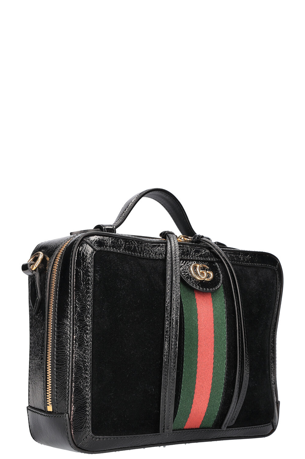 GUCCI Ophidia Zip Around Bag Suede Black