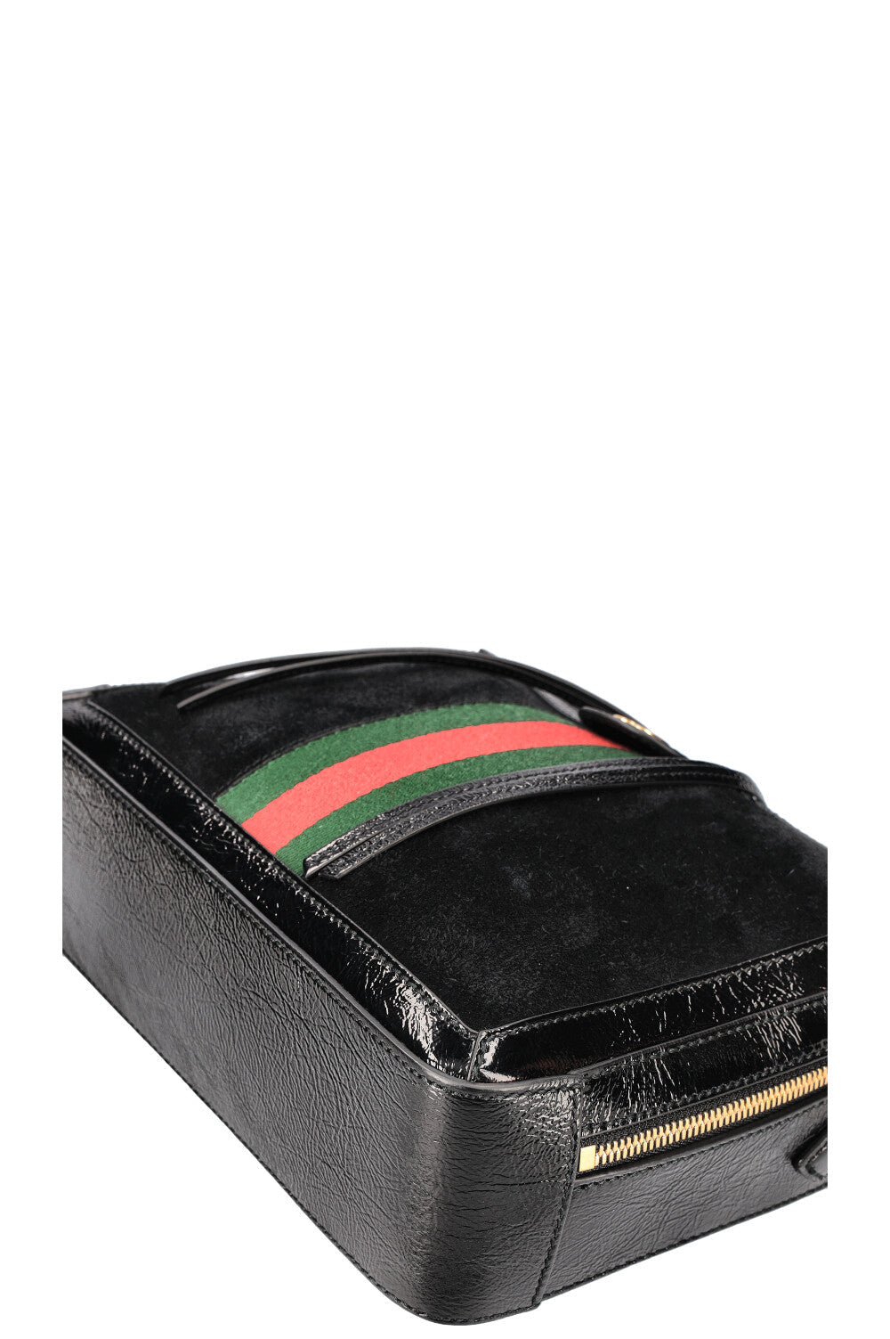 GUCCI Ophidia Zip Around Bag Suede Black