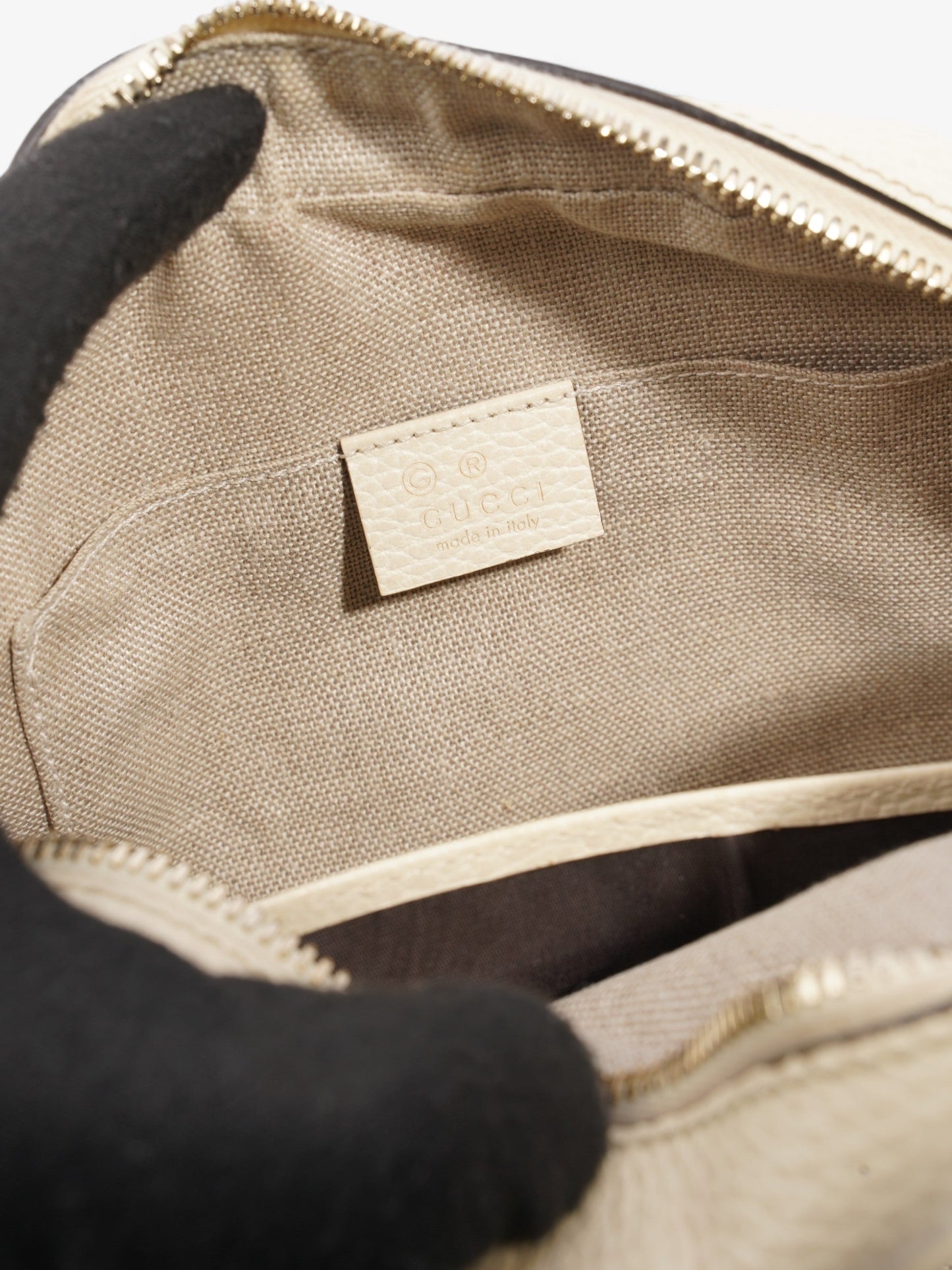 Gucci Bree Beige And Ebony GG Supreme Canvas