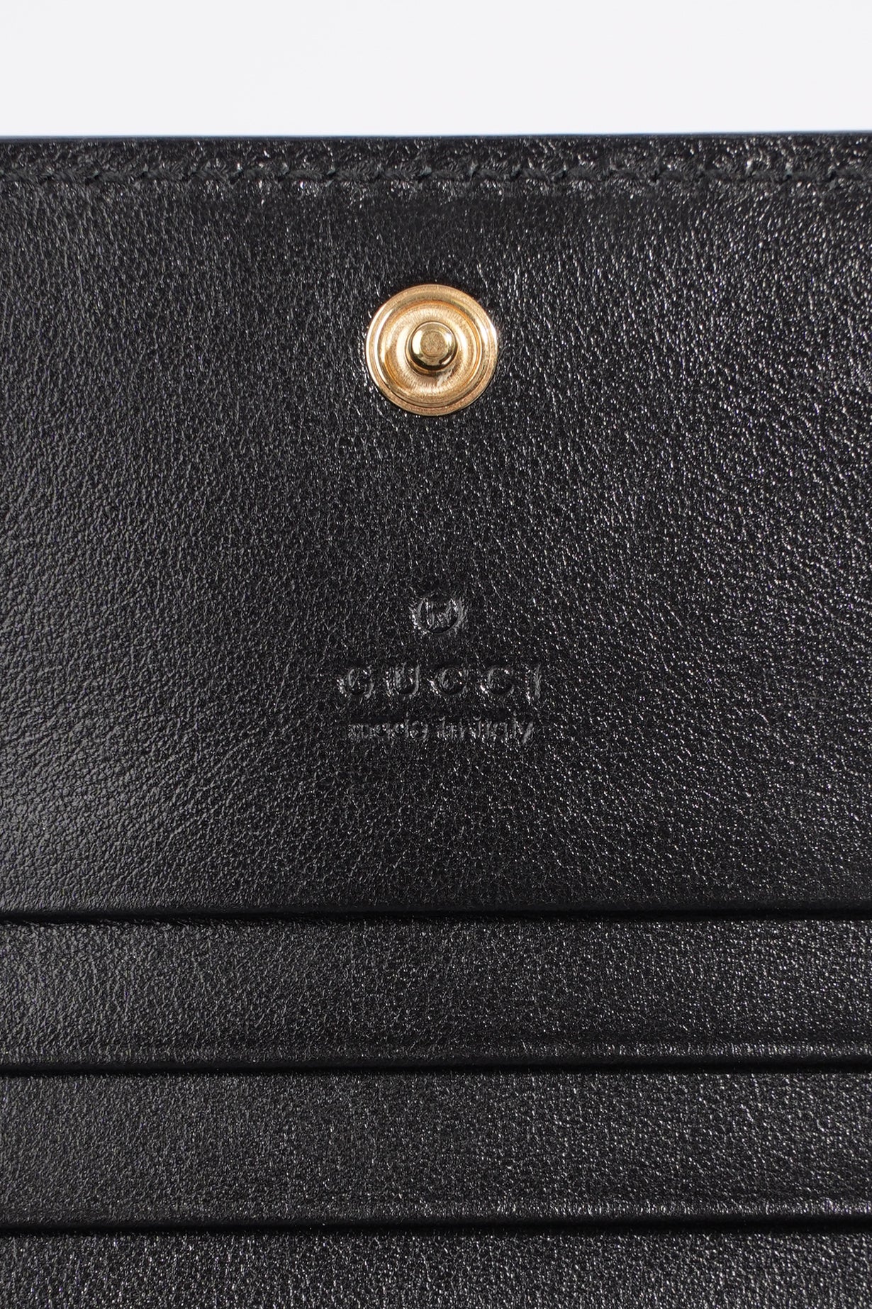 Gucci GG Matelasse Card Case Black Matelasse Leather