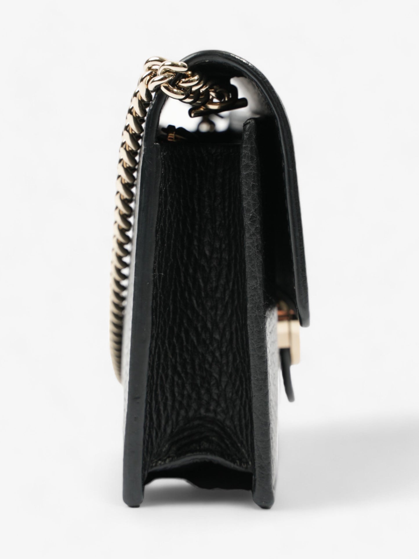 Gucci Interlocking GG Chain Wallet Black Leather