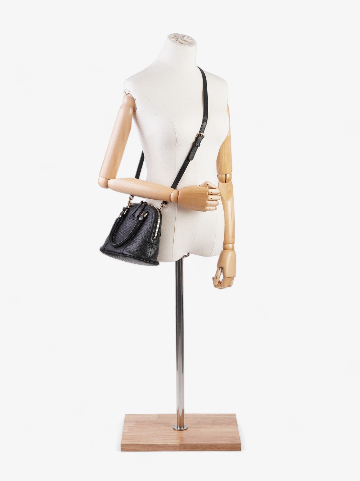 Gucci Mini Dome Black Microguccissima Empreinte Leather