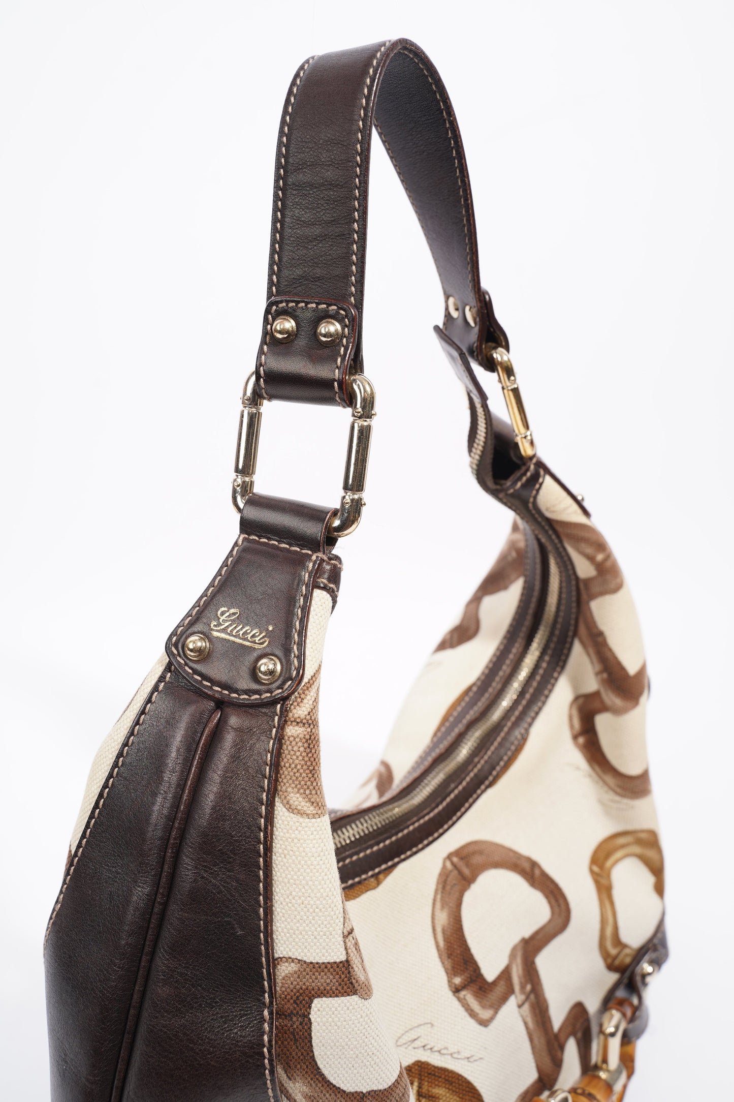 Gucci Horsebit Amalfi Cream / Brown Canvas