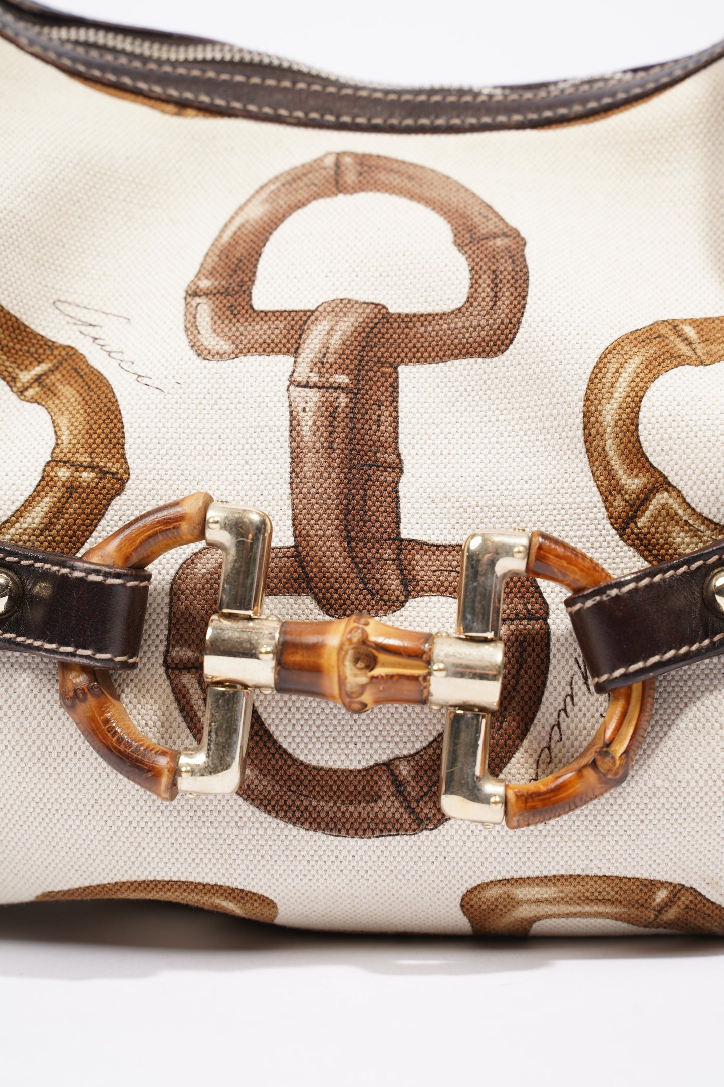 Gucci Horsebit Amalfi Cream / Brown Canvas