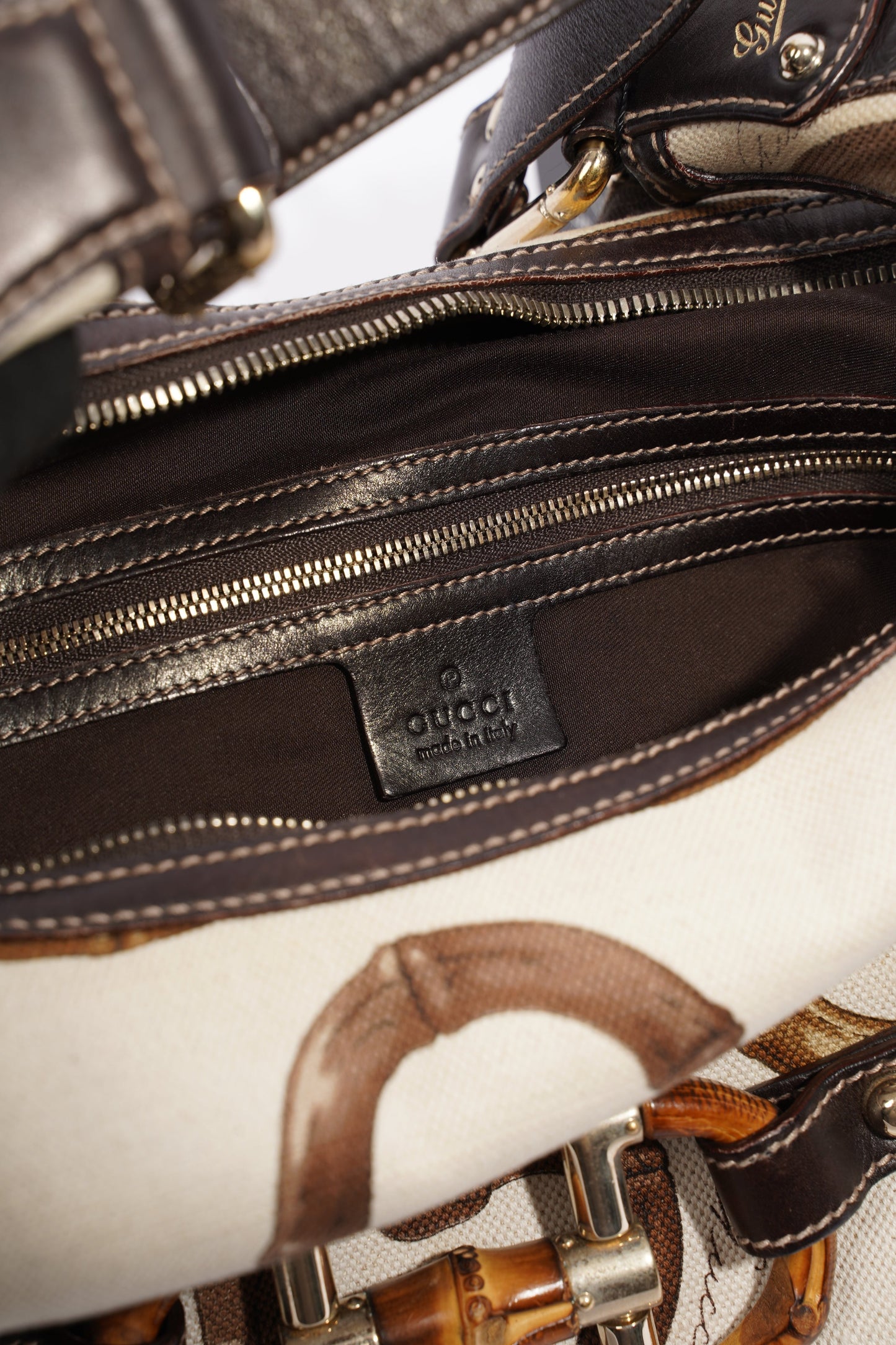 Gucci Horsebit Amalfi Cream / Brown Canvas