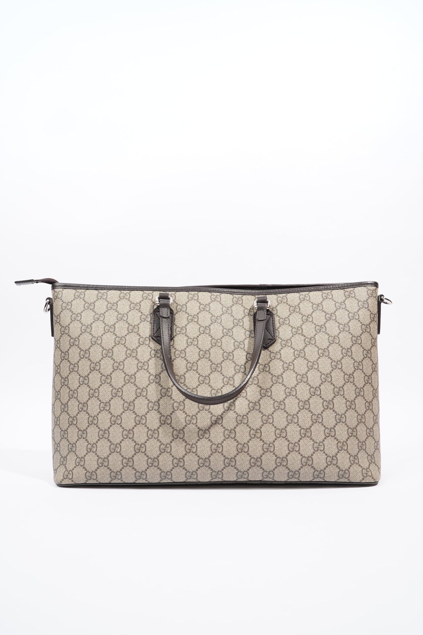 Gucci GG Zip Tote Beige And Ebony GG Supreme Coated Canvas Medium