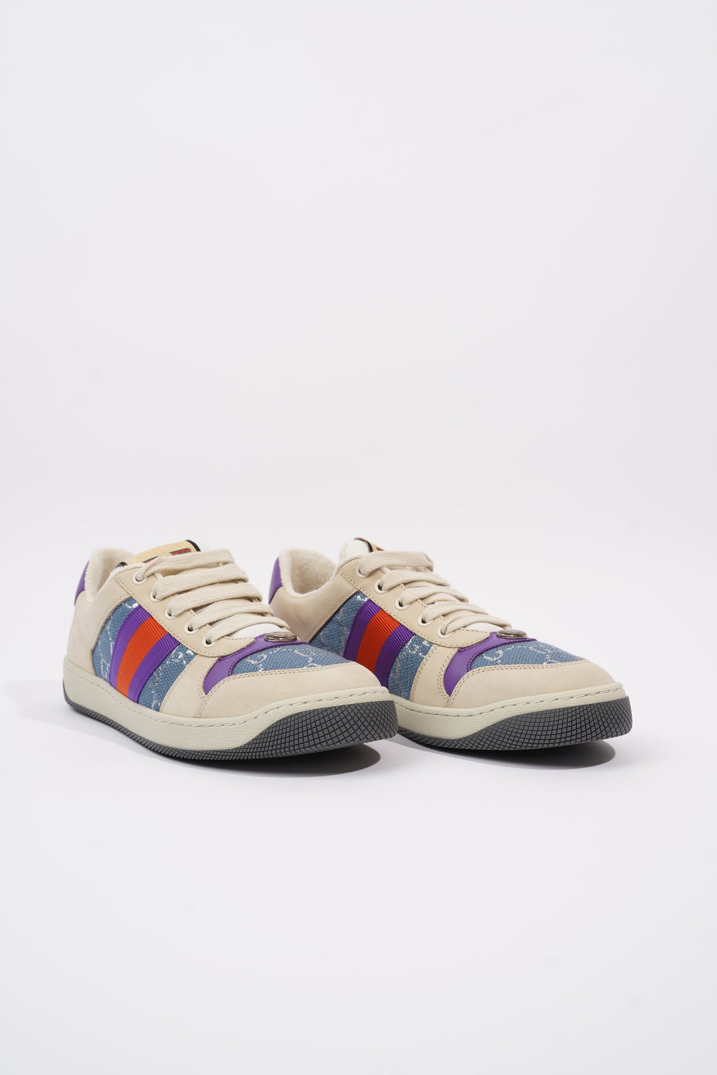 Gucci Screener Beige / Blue / Purple Mesh EU 39 UK 6