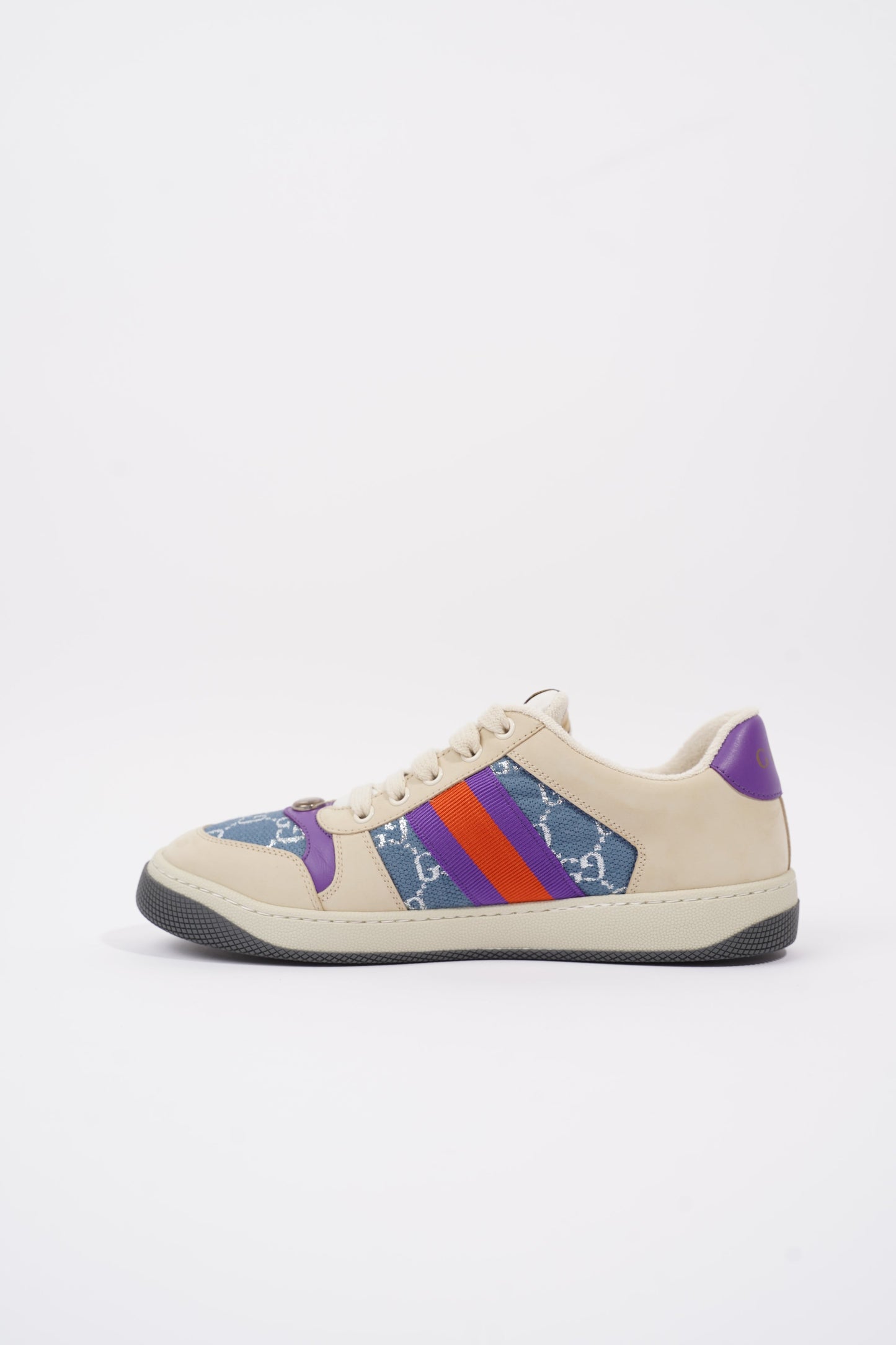 Gucci Screener Beige / Blue / Purple Mesh EU 39 UK 6
