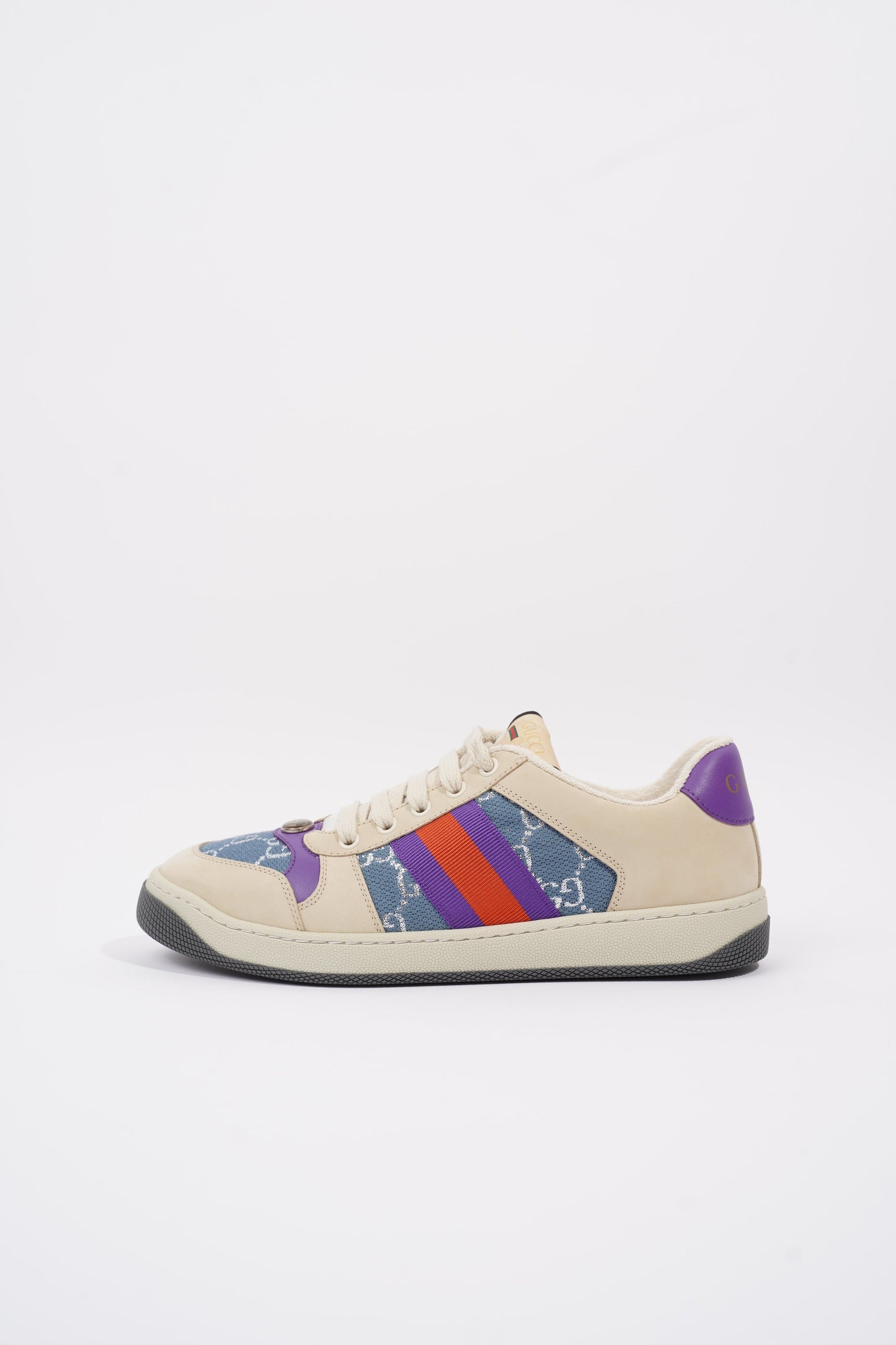 Gucci Screener Beige / Blue / Purple Mesh EU 39 UK 6