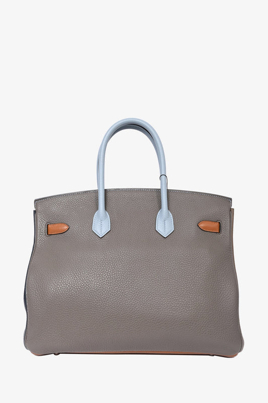 Hermes 2012 Clemence Leather Arlequin Birkin 35