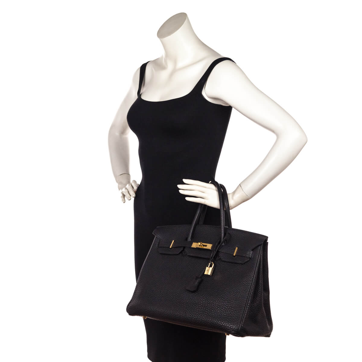 Hermes Black Fjord Birkin 35