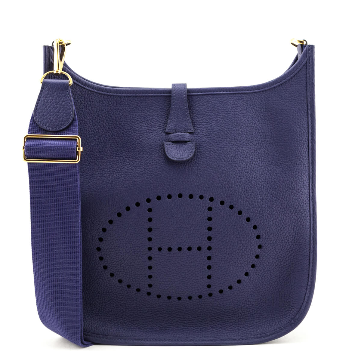 Hermes Bleu Encre Taurillon Clemence Evelyne III 29 PM