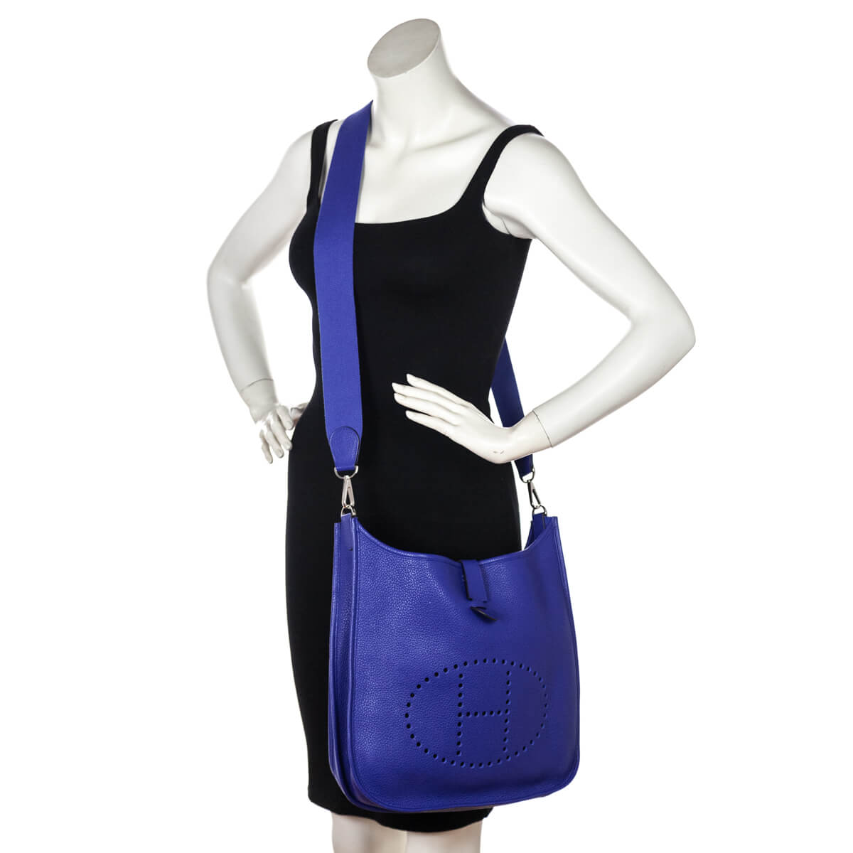 Hermes Bleu Royal Clemence Evelyne III GM