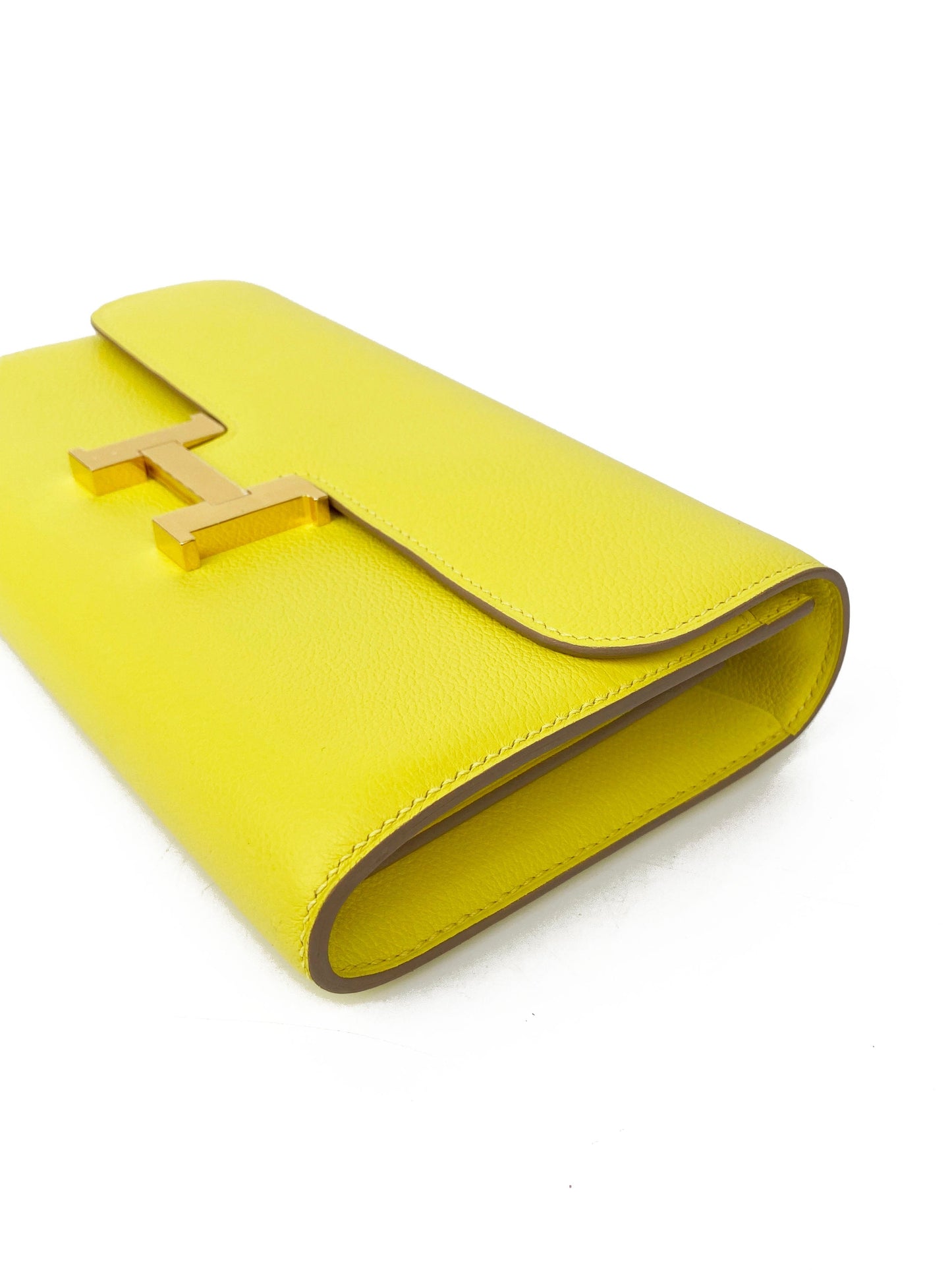 Hermes Lime Constance To Go Wallet