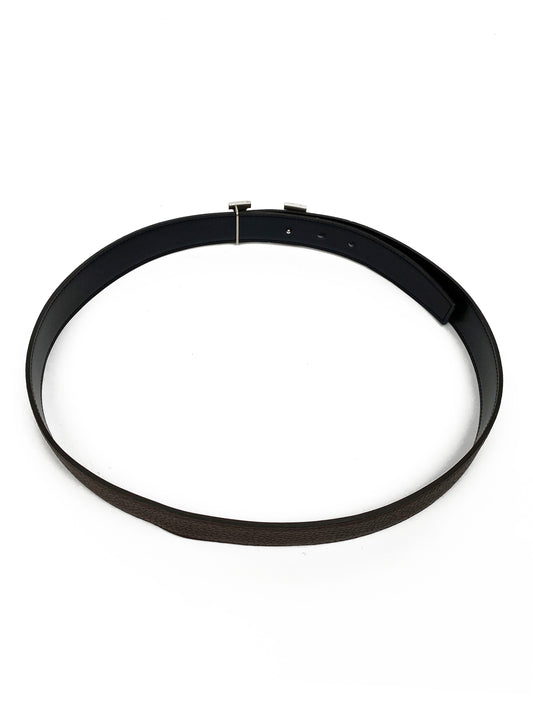 Hermes Men's Martelee Black & Brown Reversible Belt