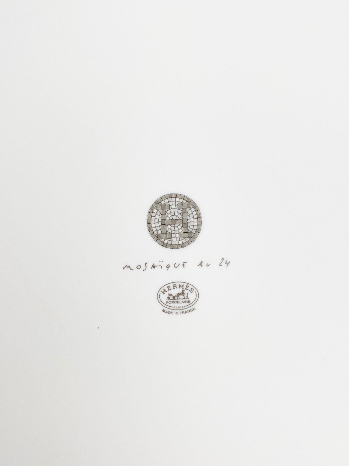 Hermes Mosaique Au 24 Platinum Tart Platter