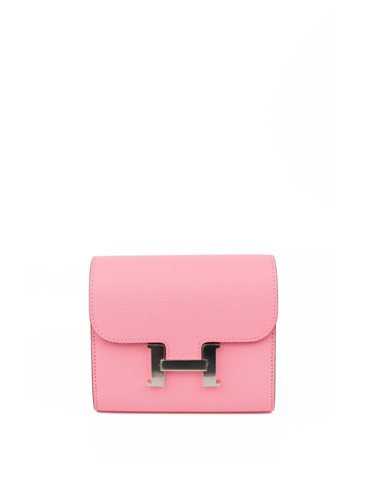 Hermes Rose Confetti Constance Epsom Slim Wallet