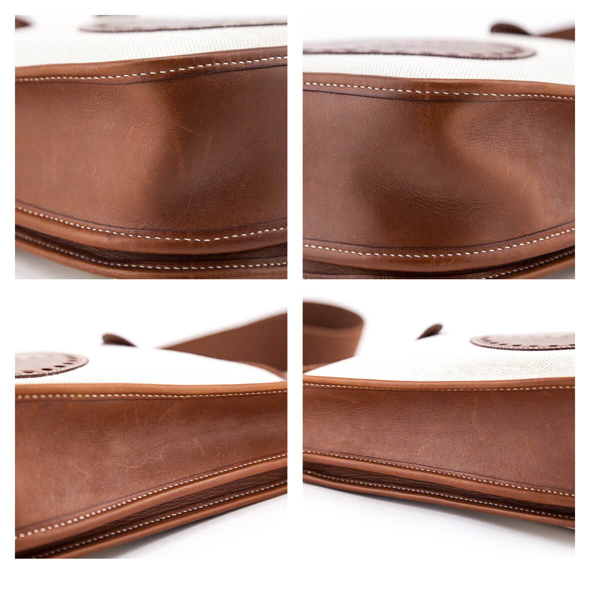 Hermes Natural Toile and Barenia Leather Evelyne I PM