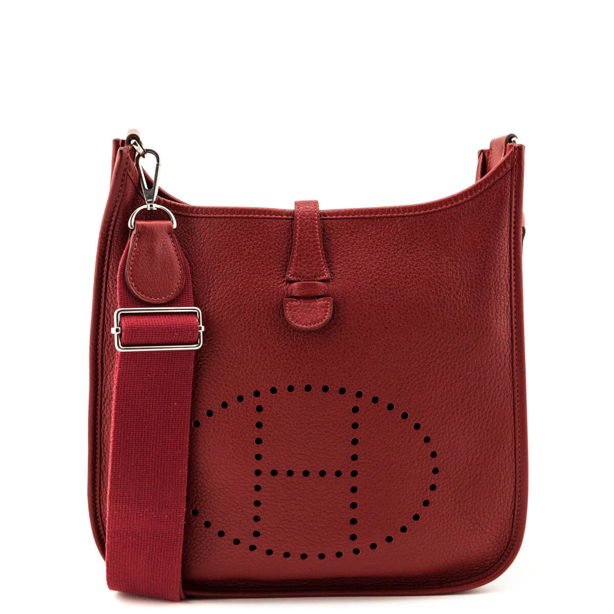 Hermes Rouge Hermes Clemence Evelyne III PM