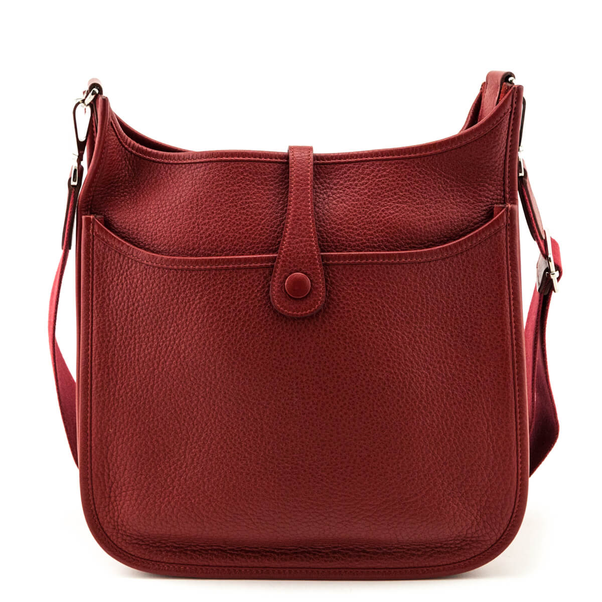 Hermes Rouge Hermes Clemence Evelyne III PM