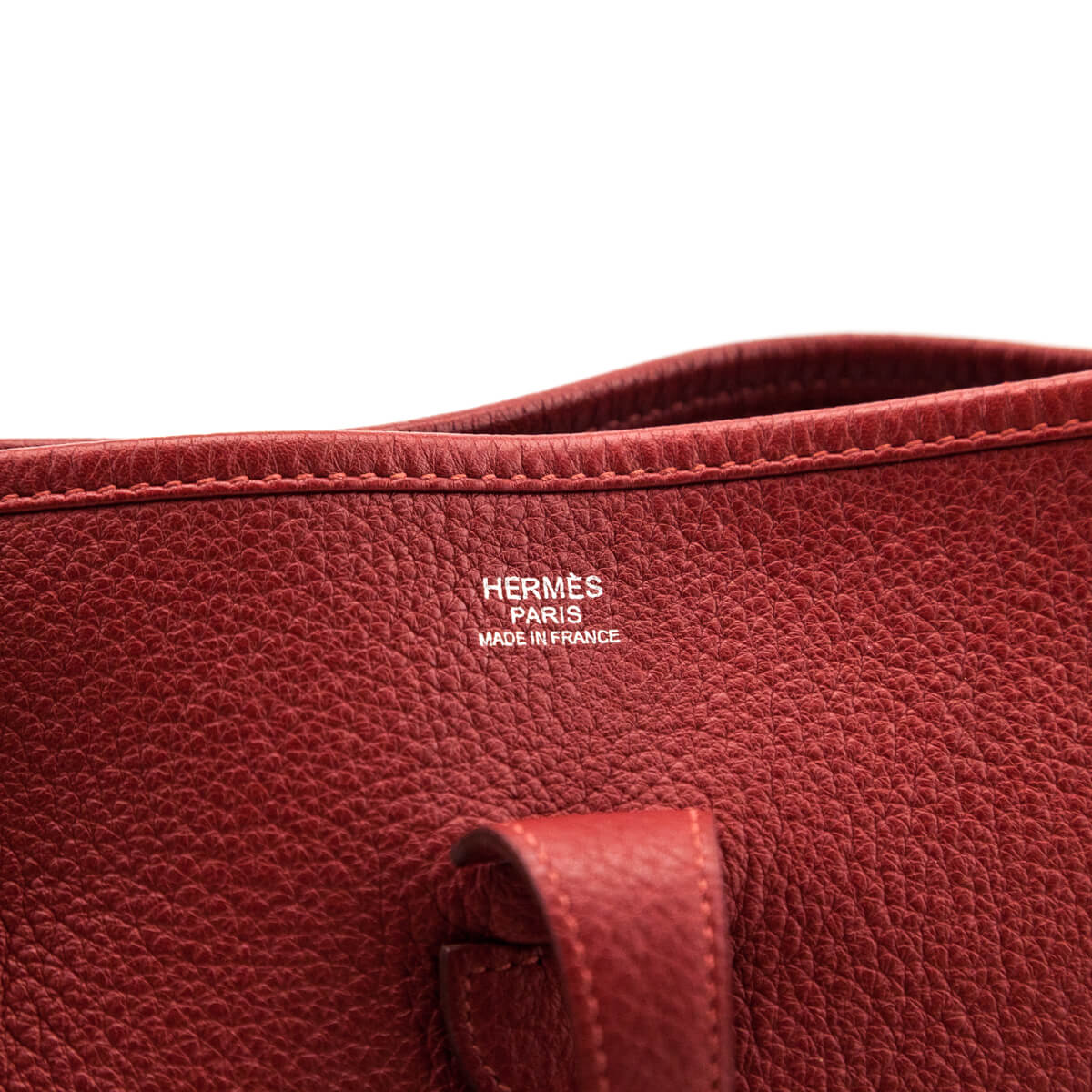 Hermes Rouge Hermes Clemence Evelyne III PM