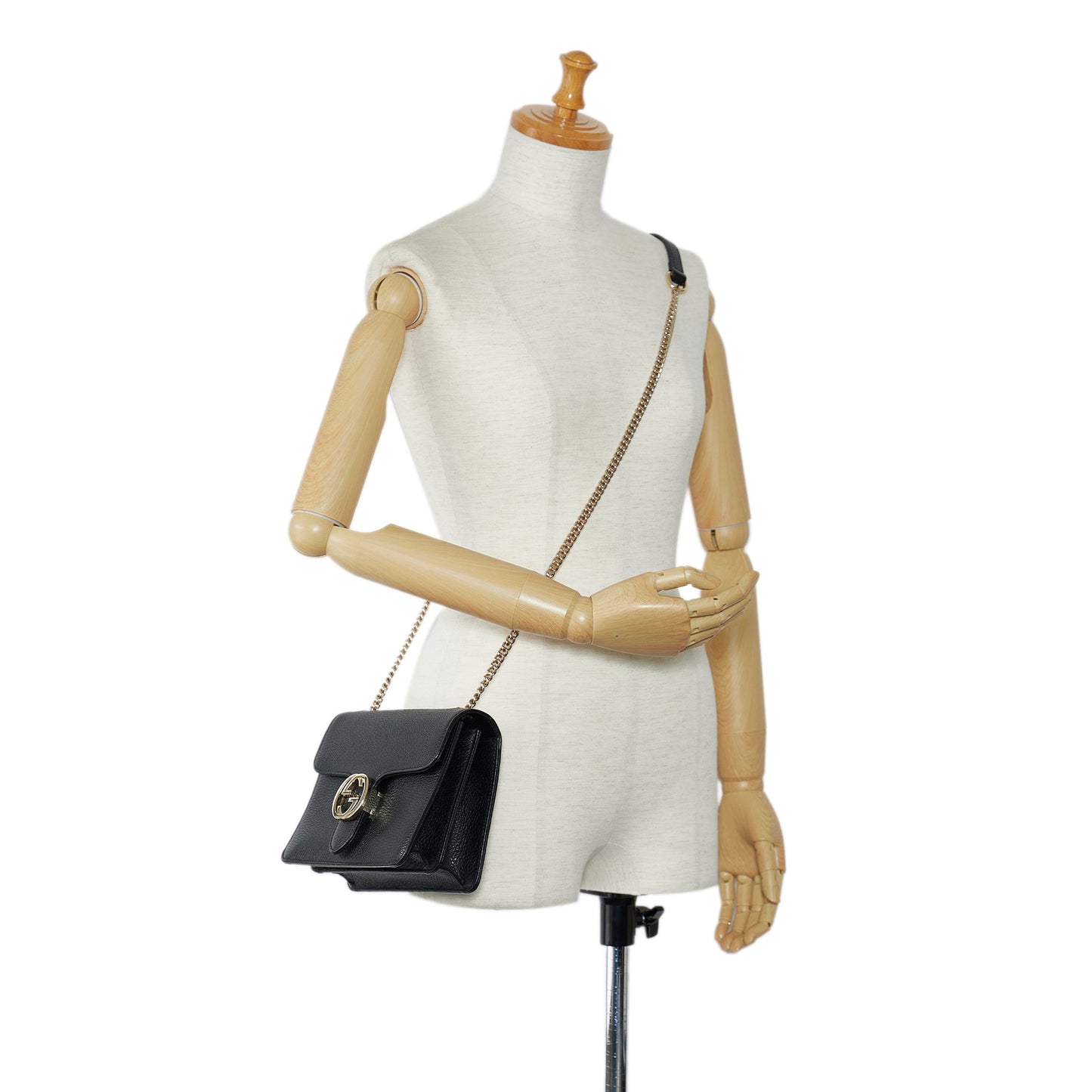 Gucci Interlocking G Small Black Leather