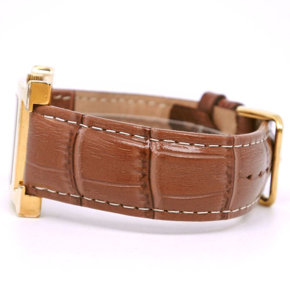 HERMES Watches Quartz RS1.501 Stainless Steel, Plated Gold, Leather Brown Ramsus H watch gold dial mens Used