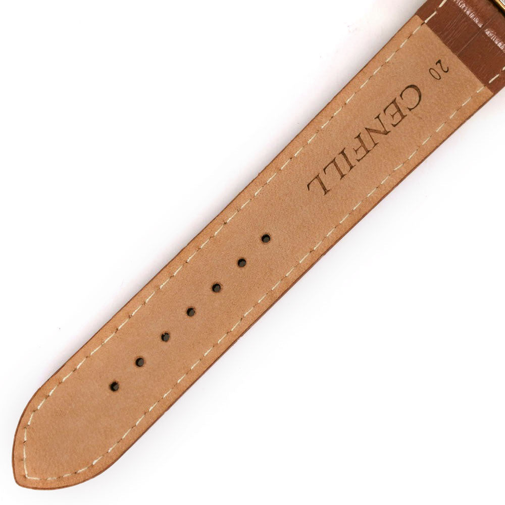 HERMES Watches Quartz RS1.501 Stainless Steel, Plated Gold, Leather Brown Ramsus H watch gold dial mens Used