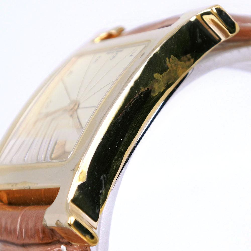 HERMES Watches Quartz RS1.501 Stainless Steel, Plated Gold, Leather Brown Ramsus H watch gold dial mens Used