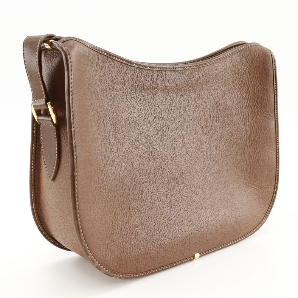 GUCCI Shoulder Bag 001.084.1036 Calfskin Brown Old Gucci Interlocking G Women Used