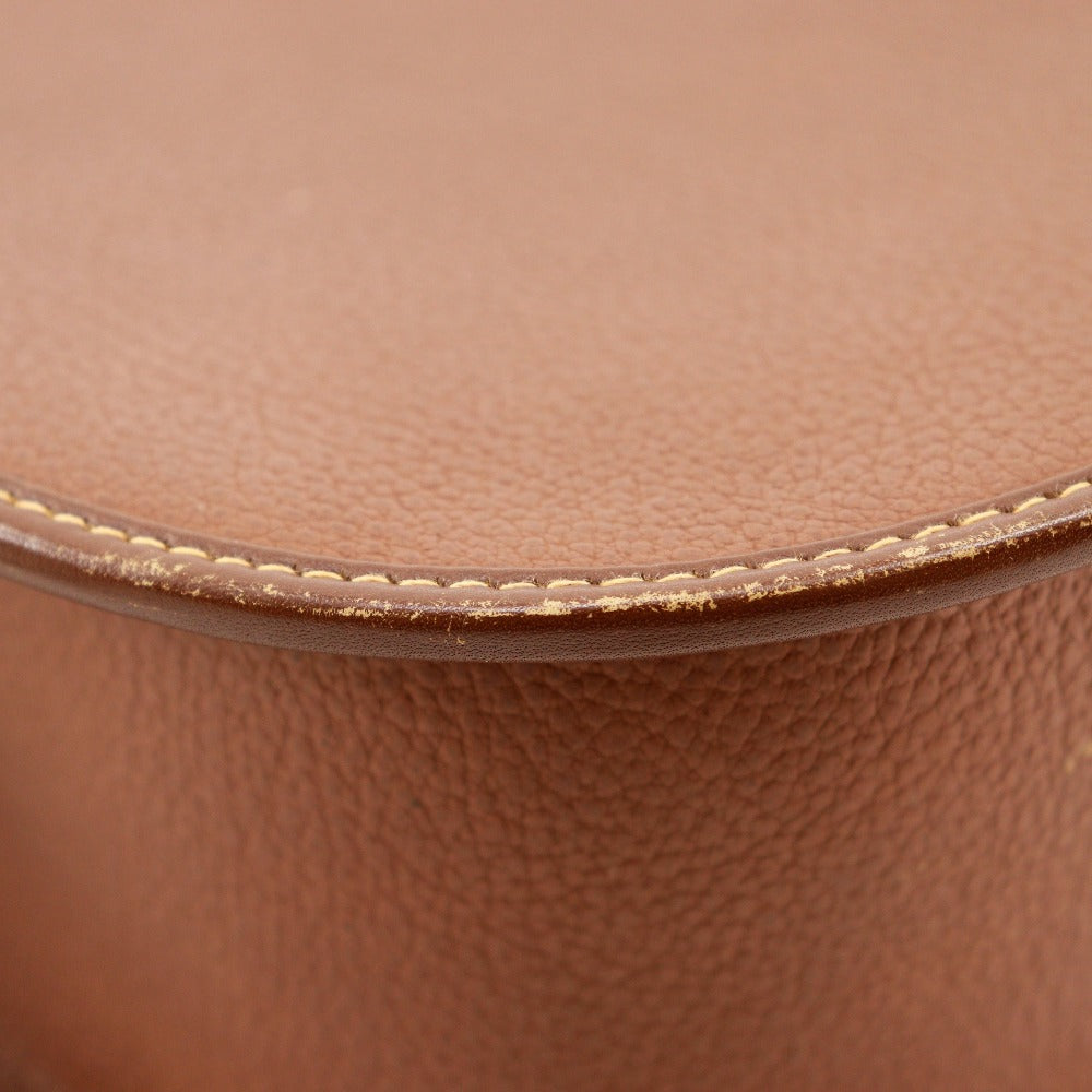 GUCCI Shoulder Bag 001.084.1036 Calfskin Brown Old Gucci Interlocking G Women Used