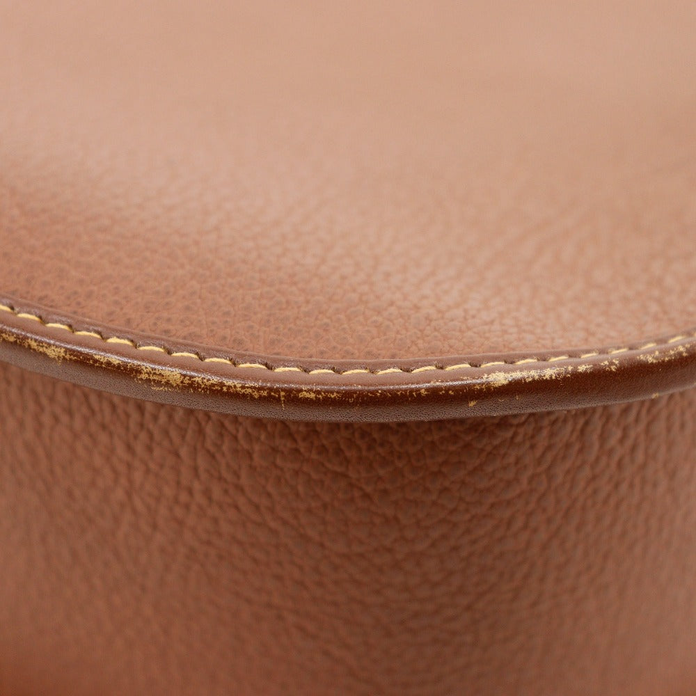 GUCCI Shoulder Bag 001.084.1036 Calfskin Brown Old Gucci Interlocking G Women Used