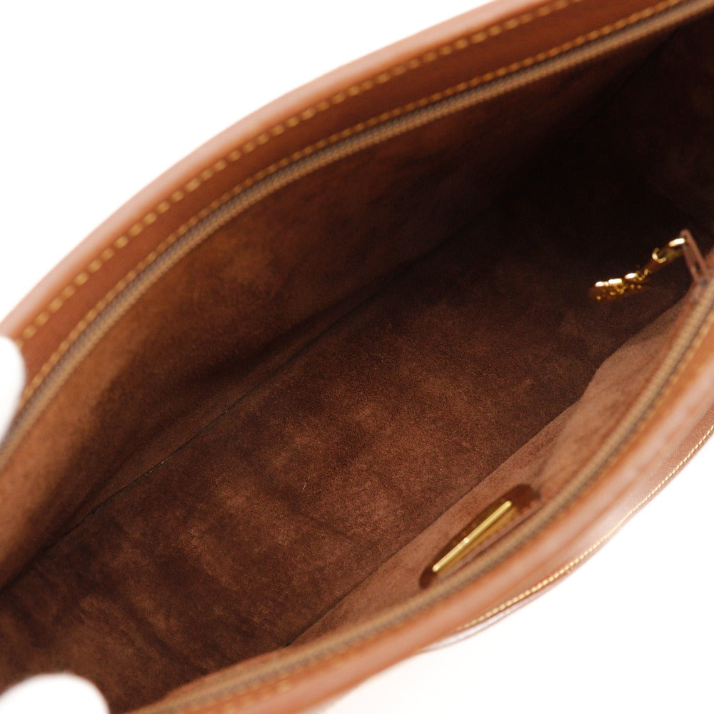 GUCCI Shoulder Bag 001.084.1036 Calfskin Brown Old Gucci Interlocking G Women Used