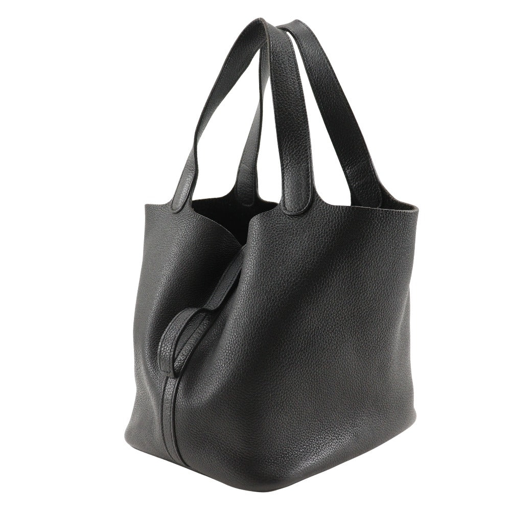 HERMES Handbag Taurillon Clemence black Picotan MM Women Used