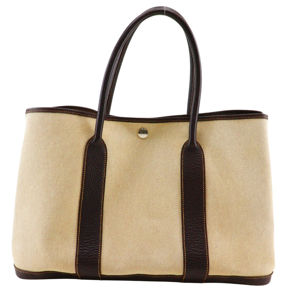 HERMES Tote Bag Tower ash Beige / Brown Garden party PM Women Used