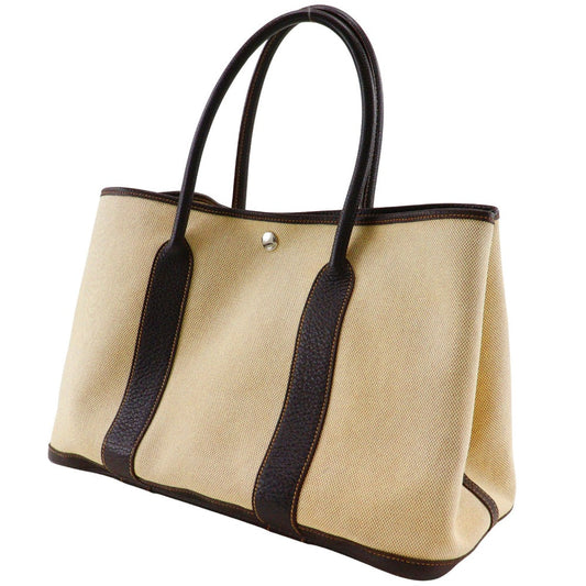 HERMES Tote Bag Tower ash Beige / Brown Garden party PM Women Used
