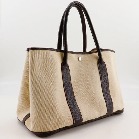 HERMES Tote Bag Tower ash Beige / Brown Garden party PM Women Used