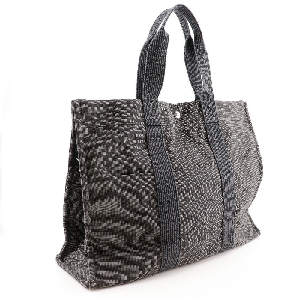 HERMES Tote Bag Nylon canvas gray Her Line Tote GM unisex(Unisex) Used