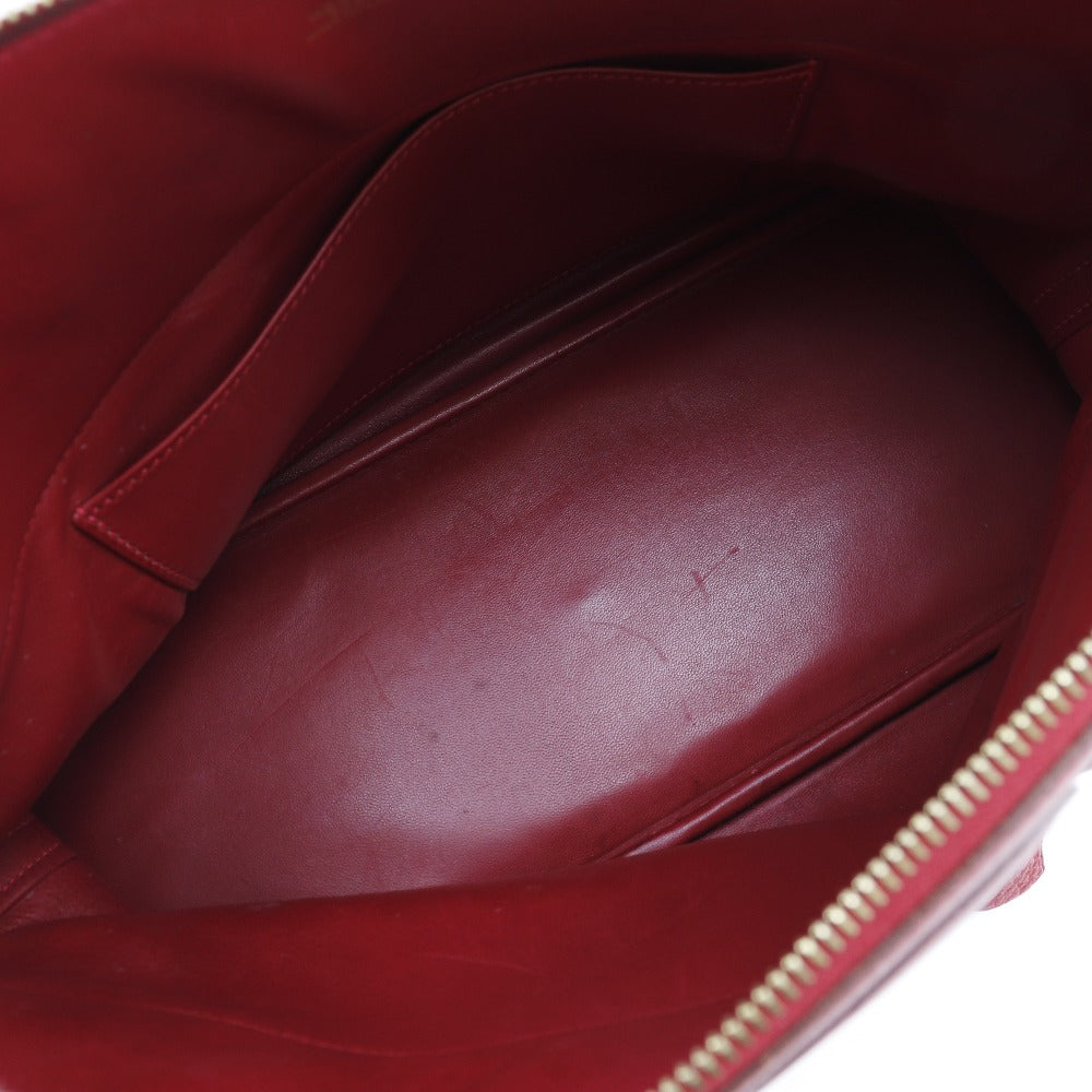 HERMES Handbag Taurillon Clemence Red/Gold Metal 2WAYShoulder Bored 35 Women Used