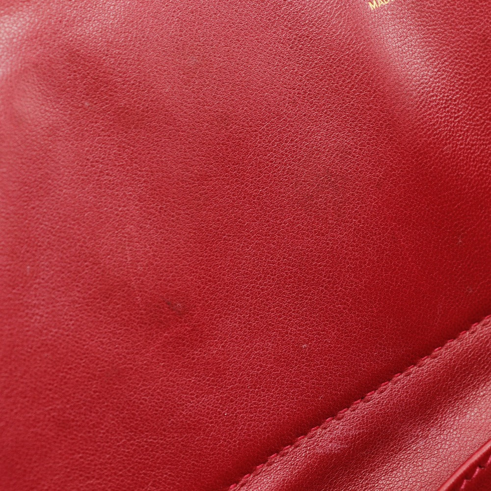 HERMES Handbag Taurillon Clemence Red/Gold Metal 2WAYShoulder Bored 35 Women Used