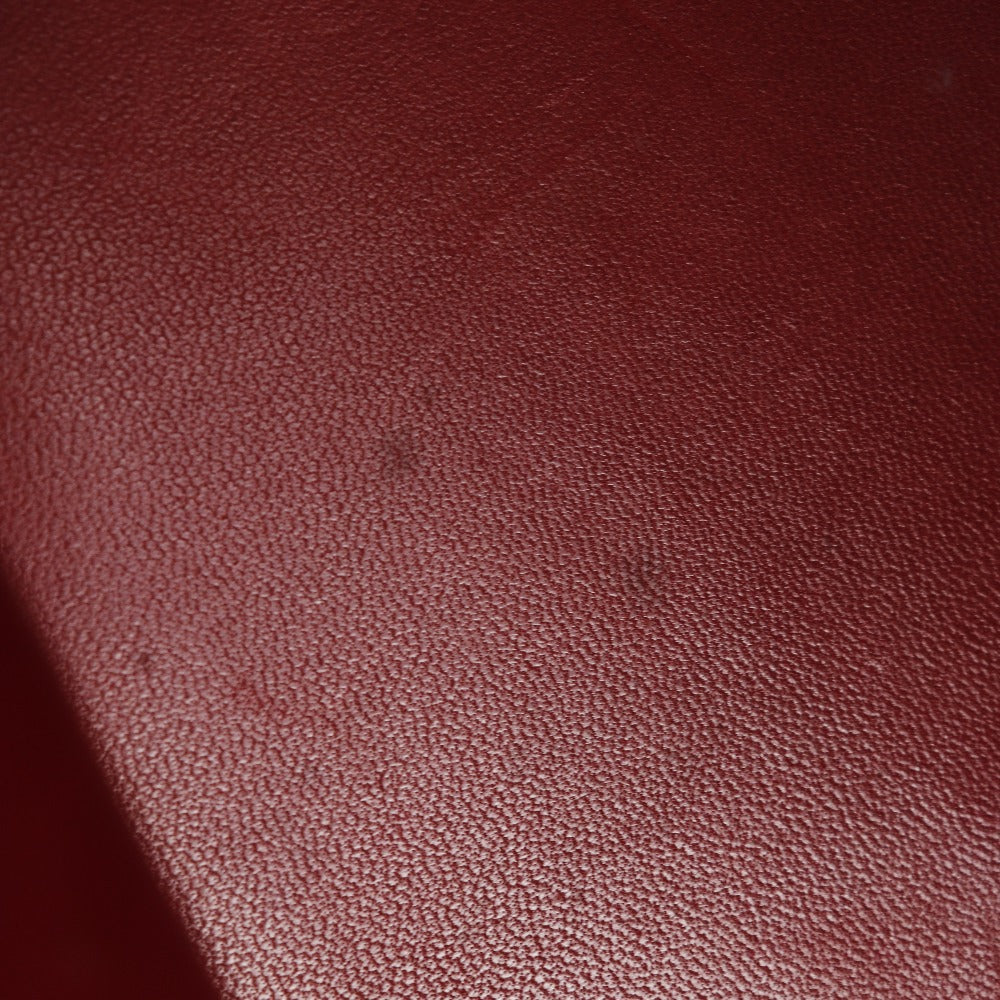 HERMES Handbag Taurillon Clemence Red/Gold Metal 2WAYShoulder Bored 35 Women Used