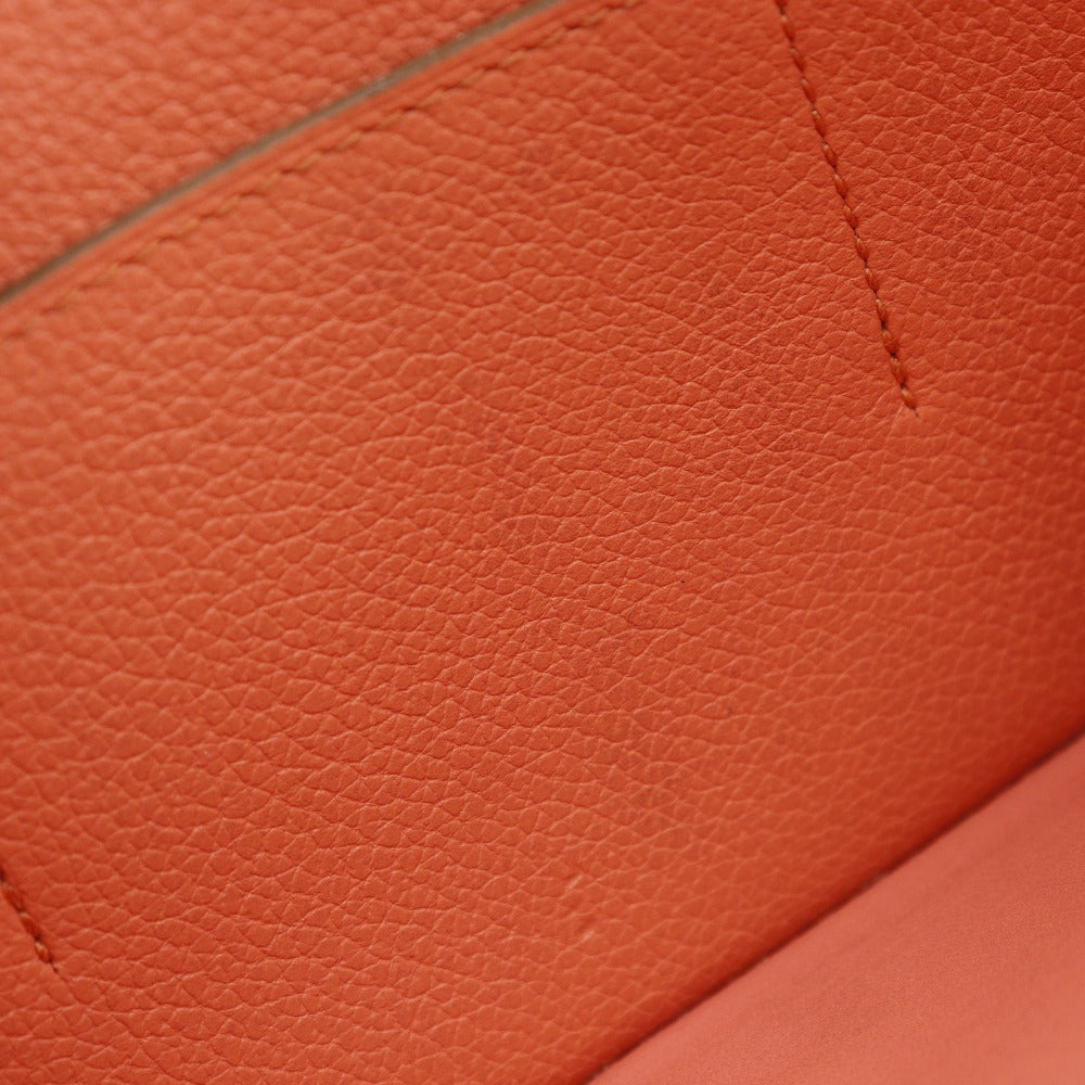 HERMES Long Wallet Purse Shave pink Dogon GM Women Used
