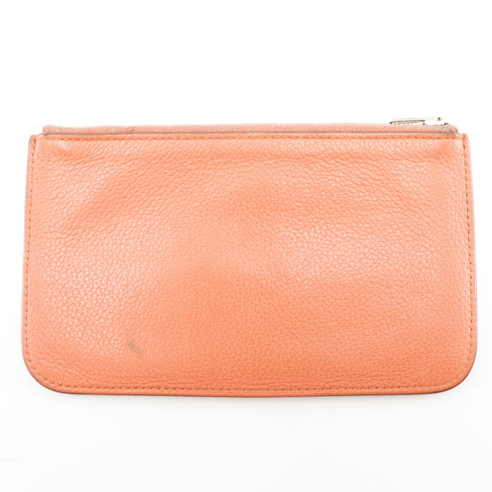 HERMES Long Wallet Purse Shave pink Dogon GM Women Used