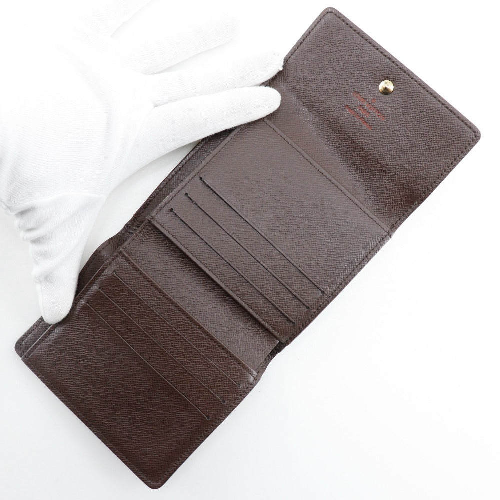 LOUIS VUITTON Bifold Wallet N61652 Damier canvas Brown W Hook Wallet  Porte BilletsCartes Crdit unisex(Unisex) Used