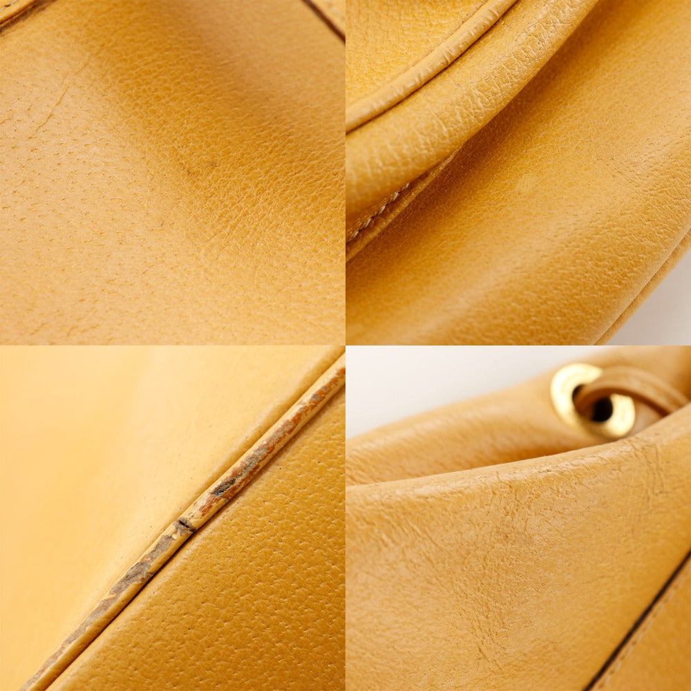 GUCCI Backpack 003.2058.0016 Calfskin yellow Bamboo Backpack Women Used